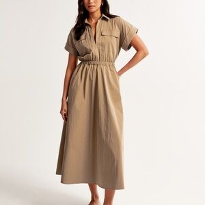 Abercrombie & Fitch Utility Maxi Shirt Dress